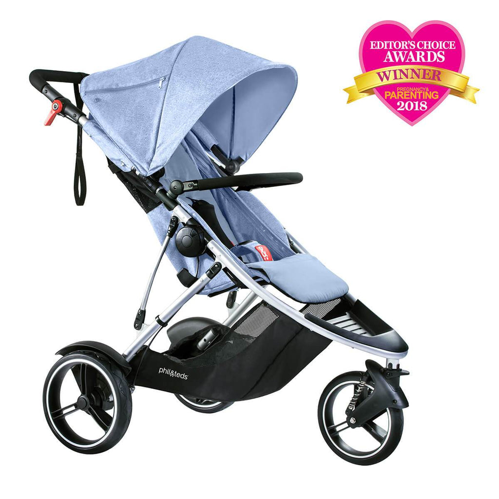 phil & teds dash double stroller - red dash™ buggy (pre-2019)