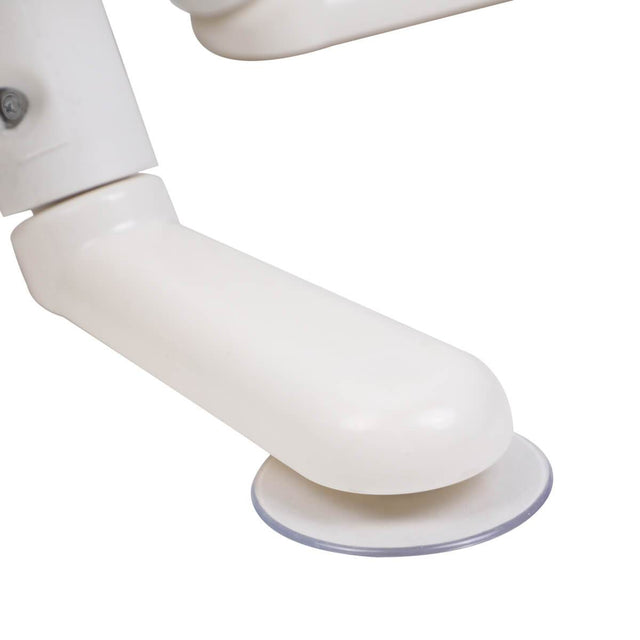 phil&teds poppy bath seat showing suction grip feet for no slipping in the bath_white