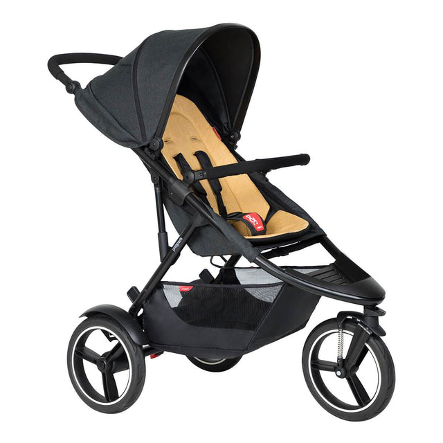 phil&teds dash inline buggy in butterscotch brown colour