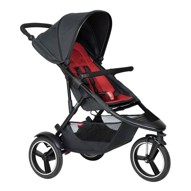 phil&teds dash inline buggy in chilli red colour