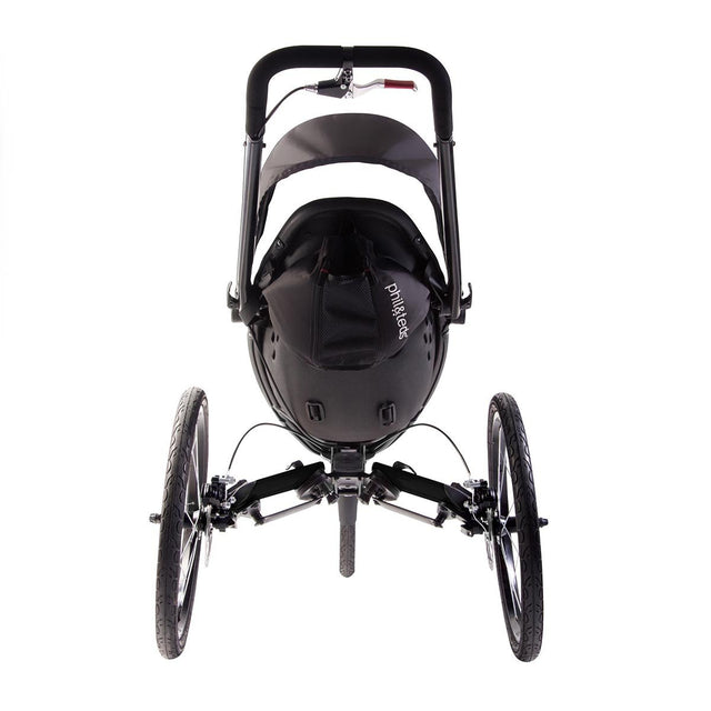 phil&teds sub 4 jogging stroller rear view_black