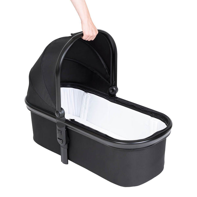 phil&teds snug carrycot with lid removed 3/4 view_charcoal