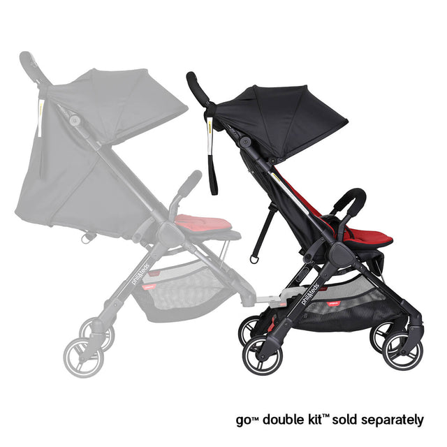 double stroller that lays flat go™ buggy - petite inline® | push